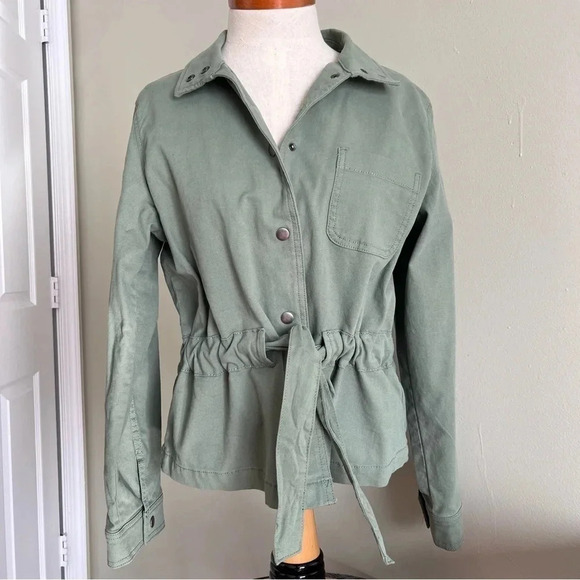 LC Lauren Conrad Tie Waist Utility Jacket Size Medium - Picture 4 of 11